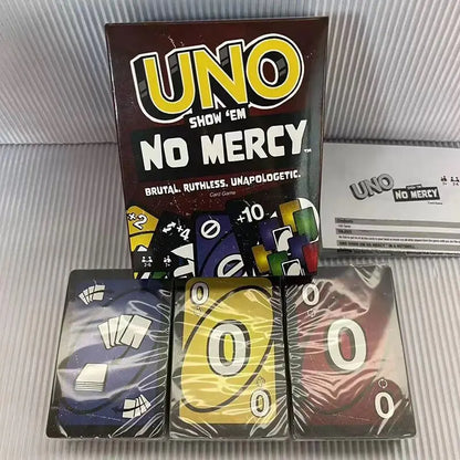 "UNO NO MERCY: juego de mesa familiar, divertido.